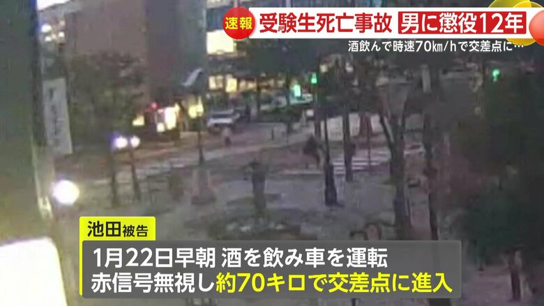 交差点に進入し事故を起こす直前の様子（1月22日、JR郡山駅前）②