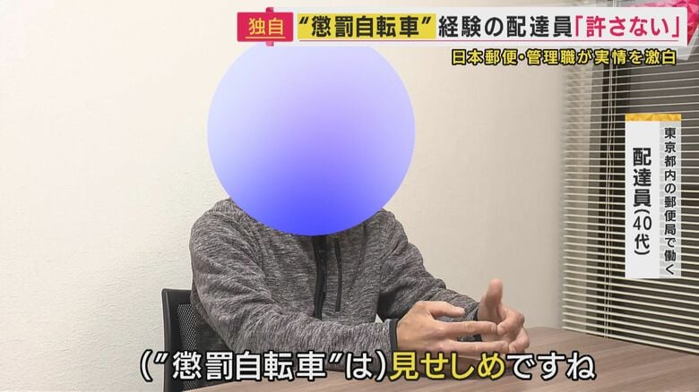 東京都内の郵便局で働く配達員