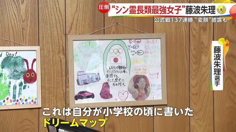 藤波選手が小学校時代に書いたドリームマップ