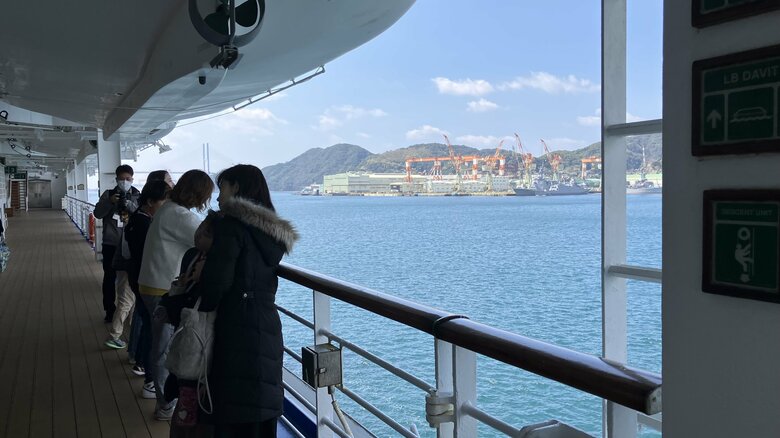 デッキからの長崎の景色にうっとりだった