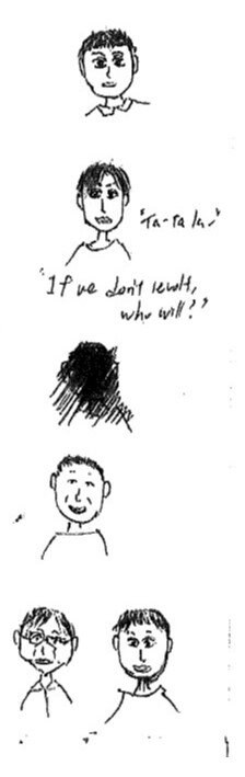 刑務所の収容者の似顔絵