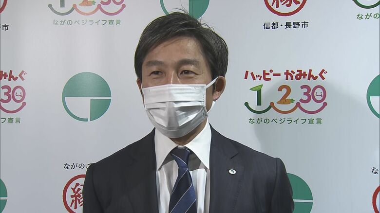 荻原健司市長（2022年2月18日　長野市役所）