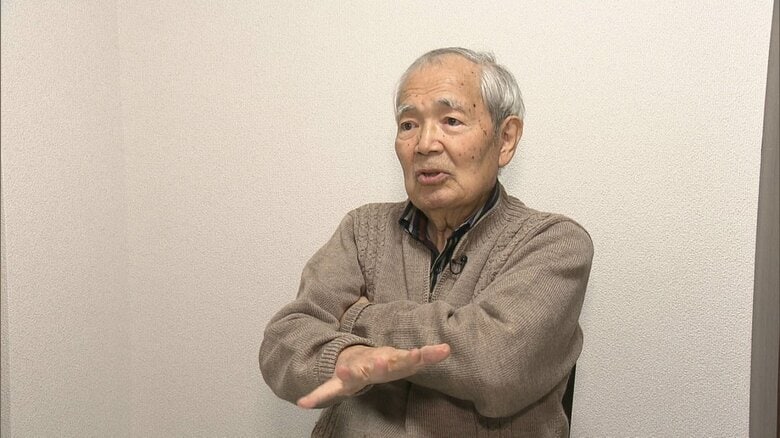 熱弁をふるう天野進吾 元市長（12月16日）