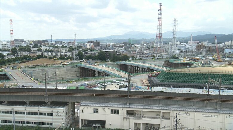 工事が進む神奈川県駅（仮称）