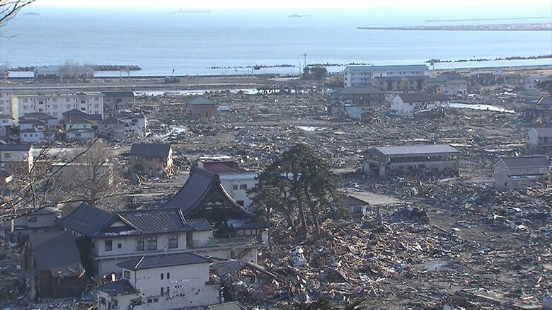 東日本大震災直後の石巻市