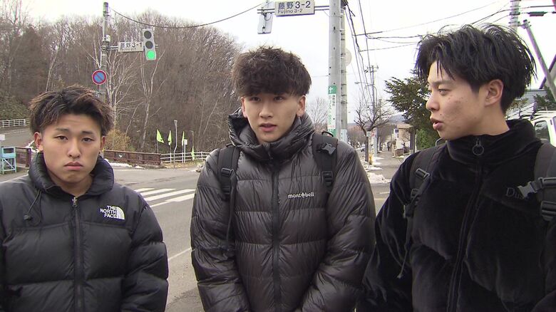 目撃地付近の高校生