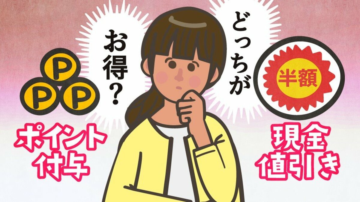 ポイント付与」と「値引き」はどっちがお得？金額が大きくなると