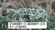 今シーズン初の冬日 伊佐市など3カ所で氷點下 鹿児島