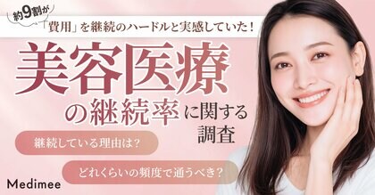 【美容医療継続率の実態】約4割が継続利用｜やめた理由・費用・通院頻度を調査