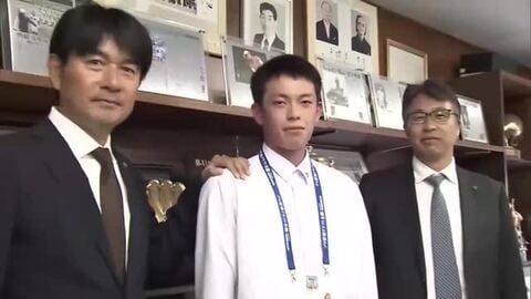 日ハム5位指名の藤森海斗選手、父子家庭の父へ恩返し誓う「結果を出して本拠地に呼べたら」