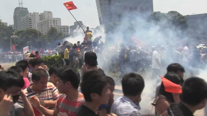 2012年の反日デモ（広東省深セン市）