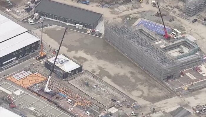 建設中の万博会場