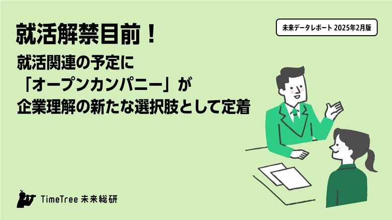 【TimeTree未来総研 未来データレポート2025年2月版】就活解禁目前!就活関連の予定に「オープンカンパニー」が企業理解の新たな選択肢として定着