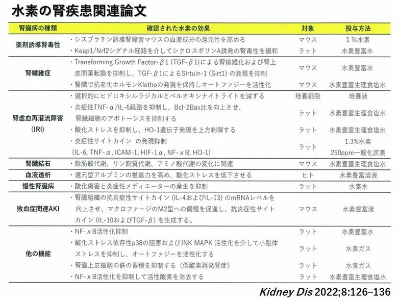 低濃度水素吸入と慢性腎臓病・透析合併症― これまでの研究知見を踏まえて ―