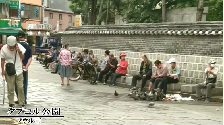 行く当てのない高齢者が集まる公園