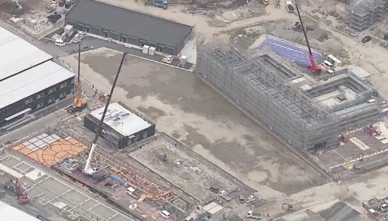 建設中の万博会場