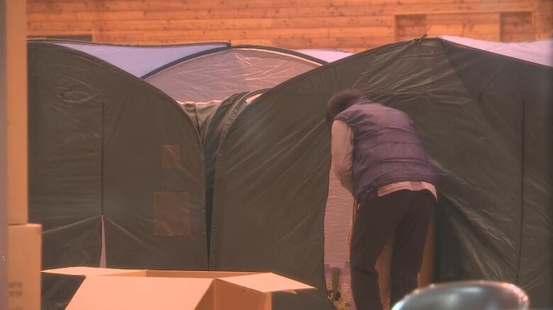 避難所の中学校