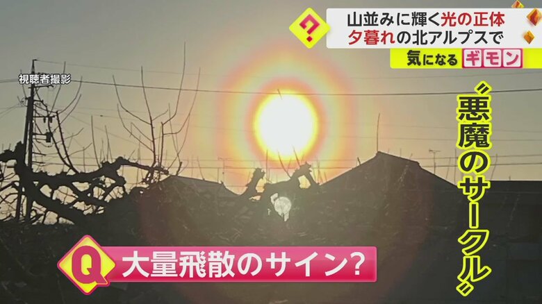 “悪魔のサークル”とも呼ばれる花粉光環