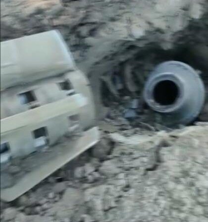 ウクライナ軍が放ったとみられるミサイル（ニキータさん撮影）