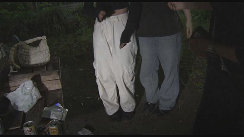 公園に集まっていた専門学校生の女性2人組