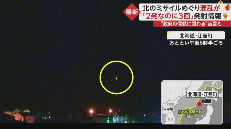 中央まで移動した物体。下に落ちていくのが見える
