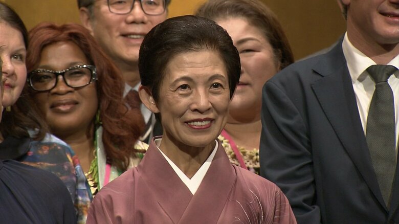 「いけばなインターナショナルフェア2025」のオープニングセレモニーに出席された久子さま