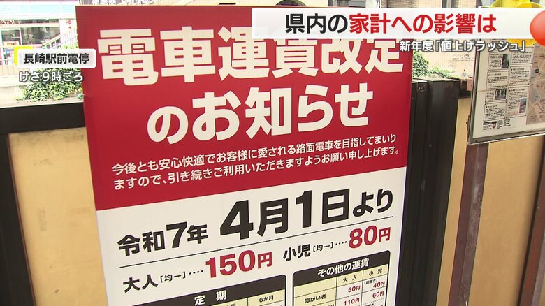 路面電車は大人150円、子供80円に