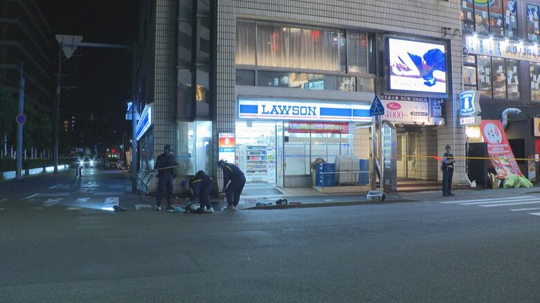 事件があった現場（６日、福岡市博多区）