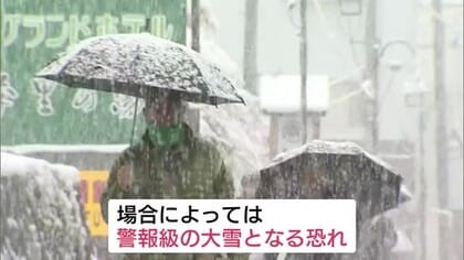 山沿いを中心に大雪に注意・警戒を　上・中越の山沿いでは27日午前6時までの24時間に80センチの雪が降る予想【新潟】
