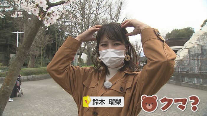 クマポーズ?の鈴木アナ
