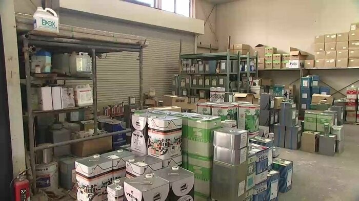 塗料やシンナーは少量ずつしか入荷しない状況