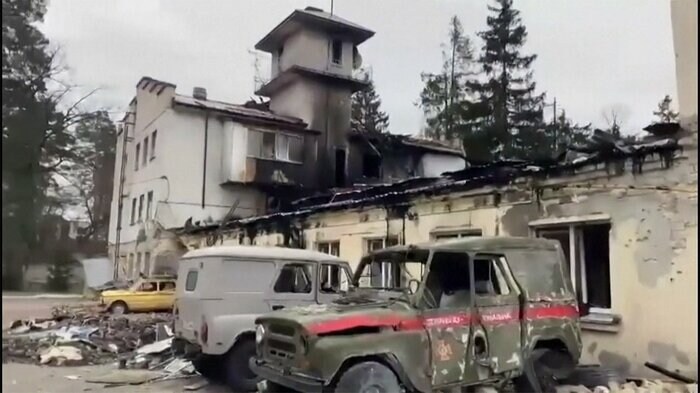 ロシア軍の攻撃を受けた首都キーウ