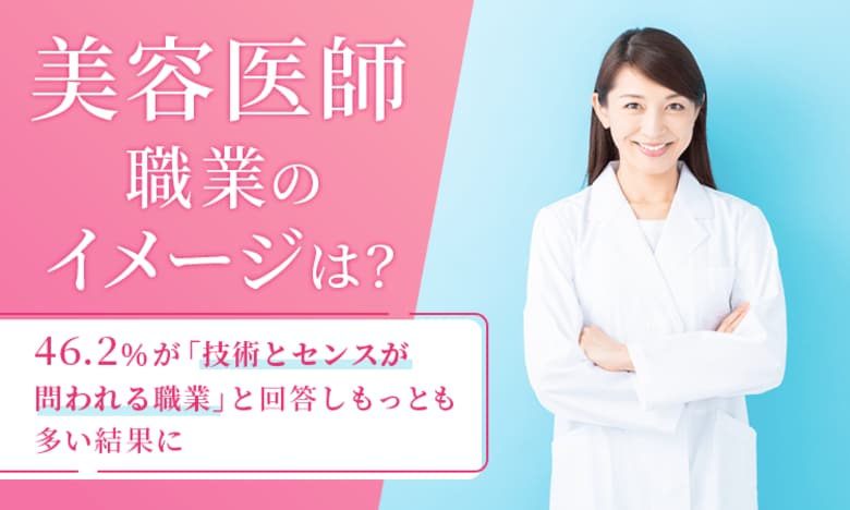 【美容医師、職業のイメージは?】46.2%が「技術とセンスが問われる職業」と回答しもっとも多い結果に
