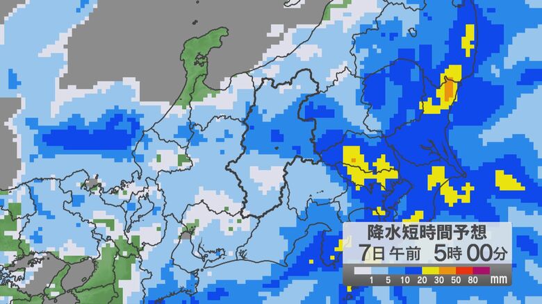 長野県内は6日夜遅くから7日夜のはじめ頃　雷伴った激しい雨降る所も　7日未明から土砂災害、低い土地の浸水、河川の増水に十分注意を｜FNNプライムオンライン
