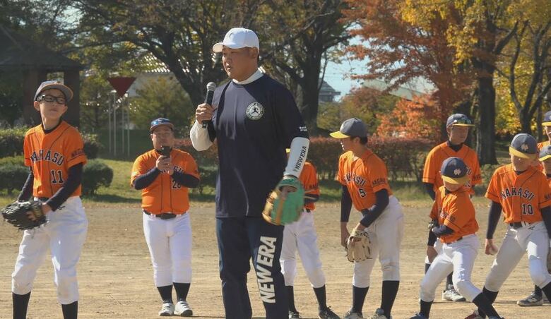 「意味を考えながら練習してほしい」　西武やレッドソックスで活躍した松坂大輔さんの野球教室　小中学生に熱く指導｜FNNプライムオンライン