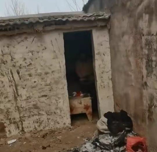女性が監禁されていた小屋（中国SNSより）