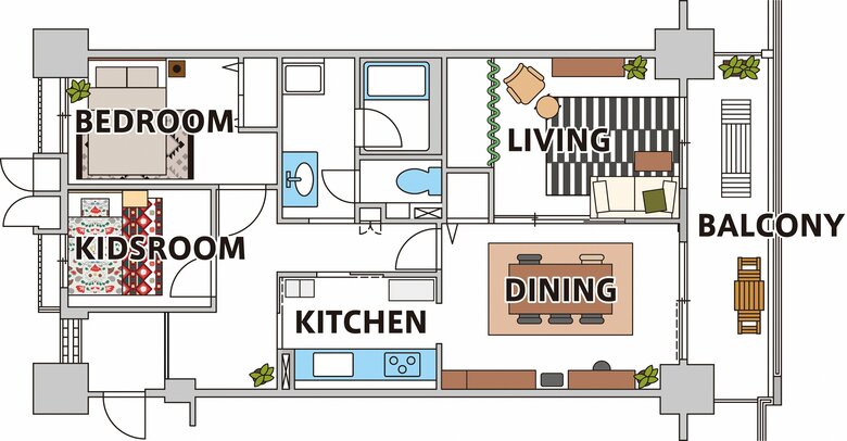 平井理央さんが訪問したモデルルームの間取り図