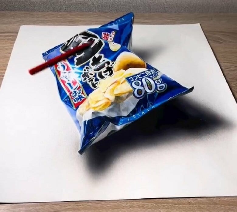 鉛筆を転がして“絵”だと証明