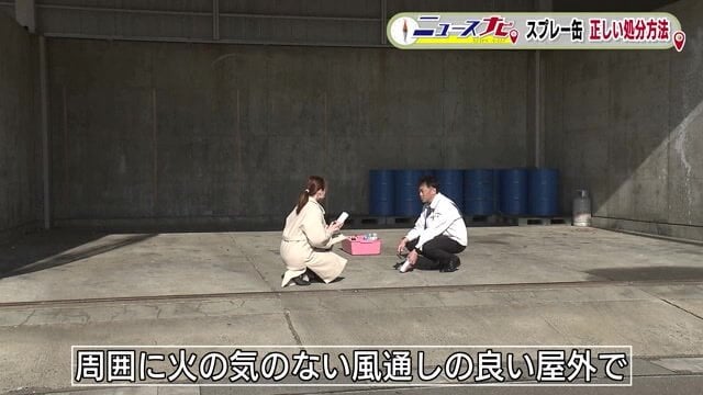 周囲に火の気のない風通しの良い屋外で