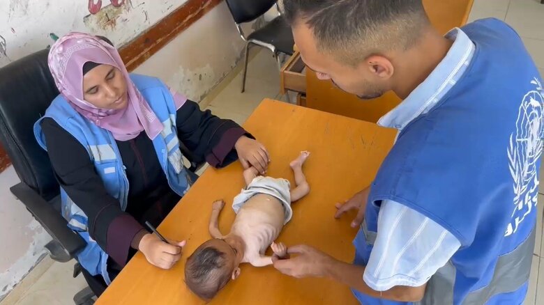 ガザ地区中部にあるUNRWAの医療施設