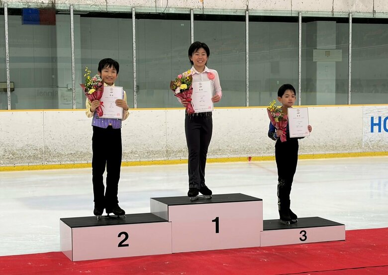 ノービスA男子表彰台（中部選手権）