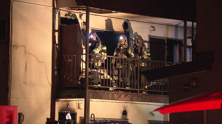 火事があった札幌市白石区北郷のアパート