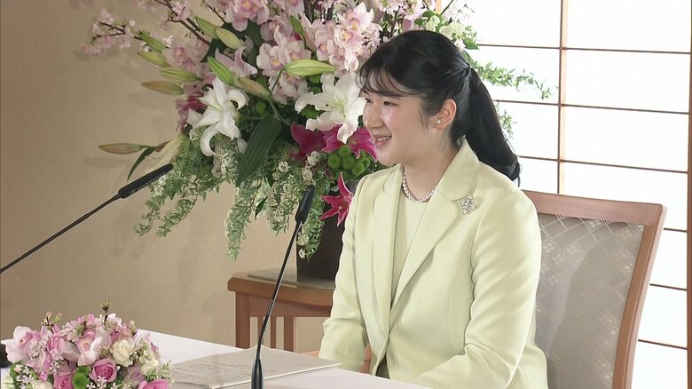 令和4(2022)年3月 成年会見に臨まれる愛子さま