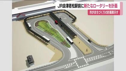 JR会津若松駅前に新たなロータリー新設へ　バスの利用者と車両の動線交差を解消　市がまちづくり計画案