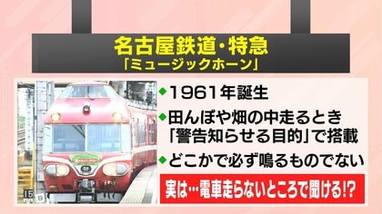名古屋鉄道「ミュージックホーン」7000系パノラマカー登場時に搭載 JRA