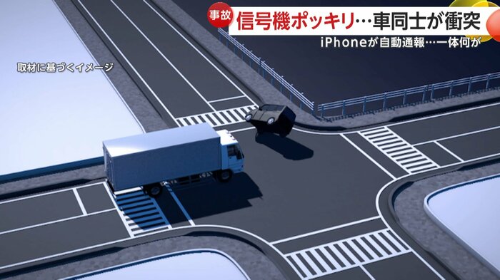トラックと衝突したはずみで落下したか