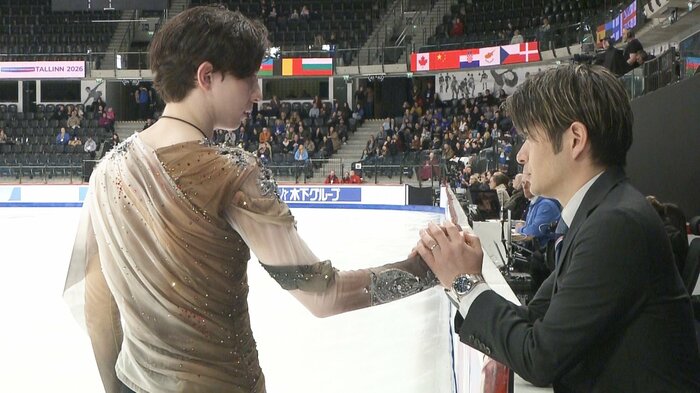 父・中田誠人コーチと手を握ってからスタートポジションに向かった中田璃士