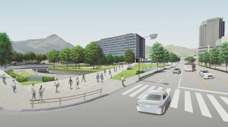 長野県警本部の独立庁舎は合同庁舎北側の駐車場周辺に建設　県庁周辺の整備方針案まとまる｜FNNプライムオンライン