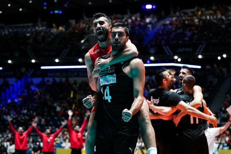 世界ランキング2位のアメリカから1セット奪取(写真:©️FIVB)