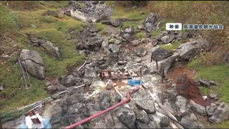 雪が積もっていないときの“3番源泉”付近